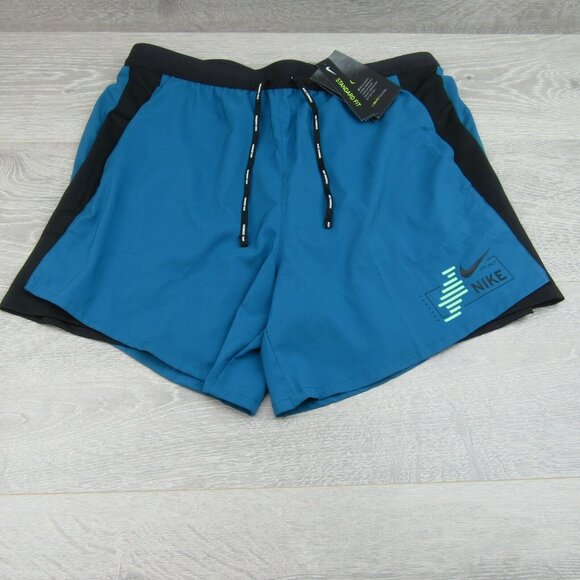 Nike Flex Stride 2 in1 Hybrid Mens Running Shorts Size XXL Teal NEW - Picture 2 of 12